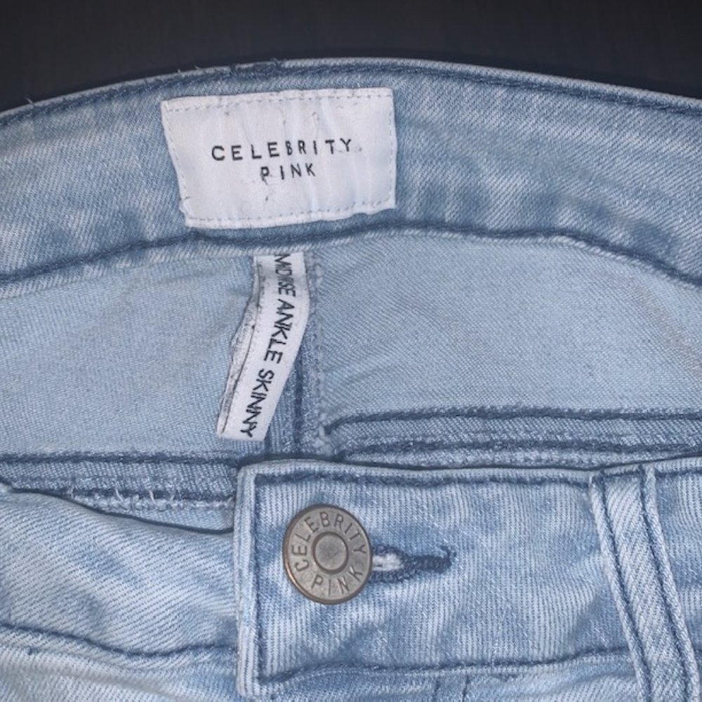 Mid Rise Ankle Skinny Ripped Jeans - Picture 3 of 4